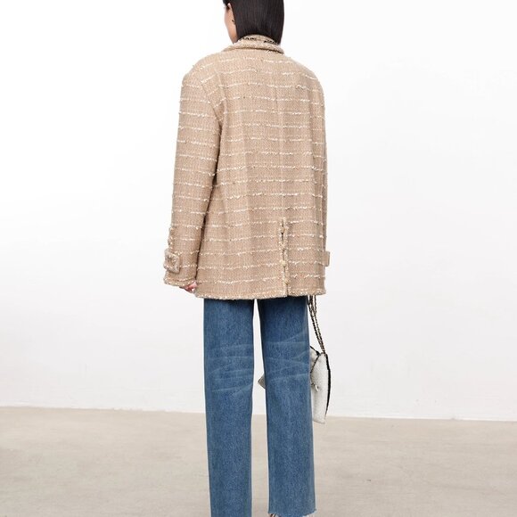 CHICJOC “Florence Sunset” Couture Tweed Coat – Size 36 - Picture 3 of 16